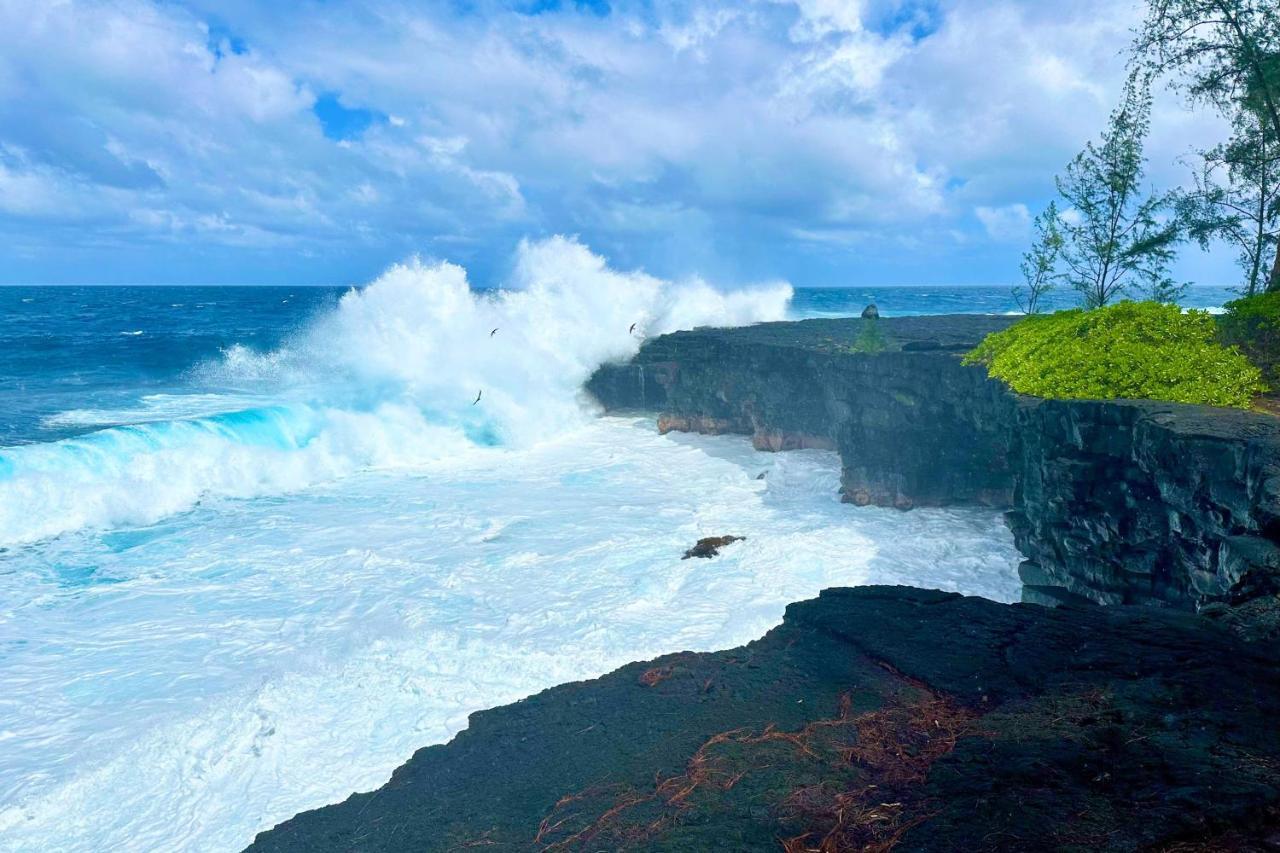 Direct Oceanfront, Big Island Home Keaau Buitenkant foto